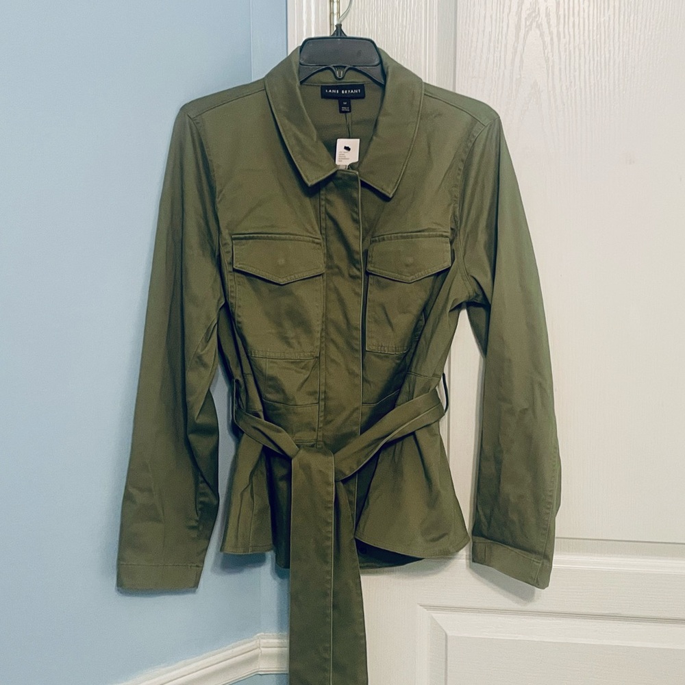 Lane Bryant Utility Peplum Jacket – NWT – Size 14 – Green